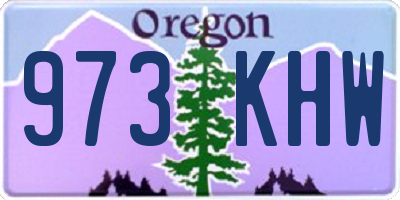 OR license plate 973KHW