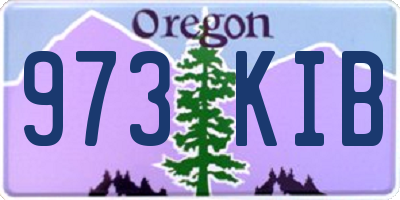 OR license plate 973KIB