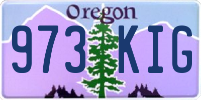 OR license plate 973KIG