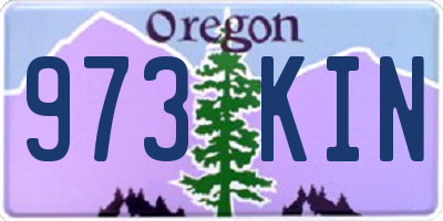 OR license plate 973KIN