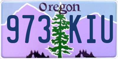 OR license plate 973KIU