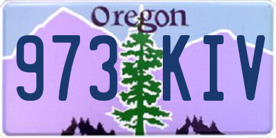 OR license plate 973KIV