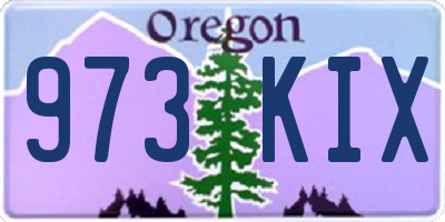 OR license plate 973KIX