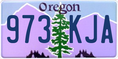 OR license plate 973KJA