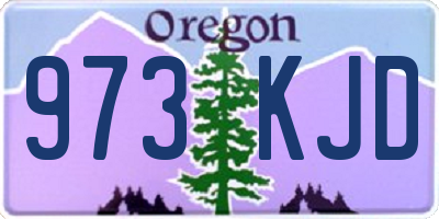 OR license plate 973KJD