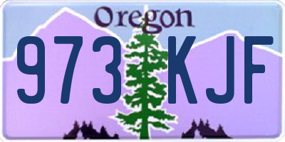 OR license plate 973KJF