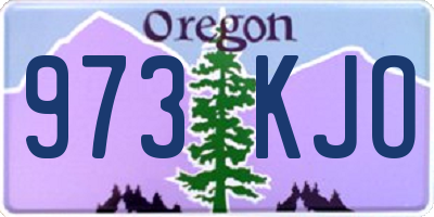 OR license plate 973KJO