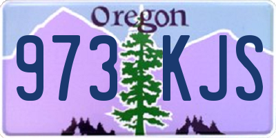 OR license plate 973KJS