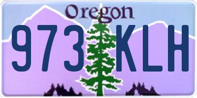 OR license plate 973KLH
