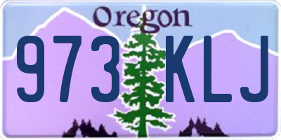 OR license plate 973KLJ