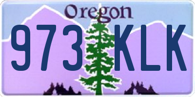 OR license plate 973KLK