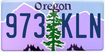 OR license plate 973KLN