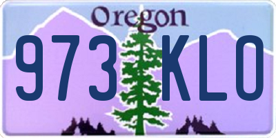 OR license plate 973KLO