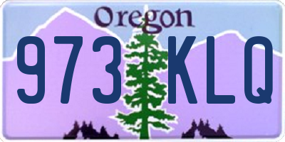 OR license plate 973KLQ