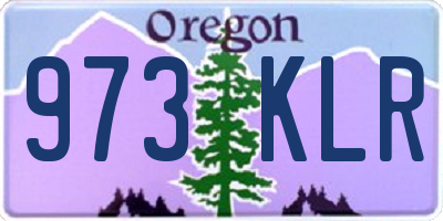 OR license plate 973KLR