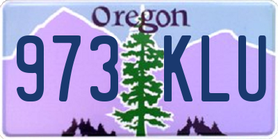OR license plate 973KLU