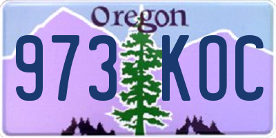OR license plate 973KOC