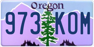 OR license plate 973KOM