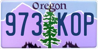 OR license plate 973KOP