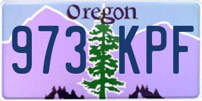 OR license plate 973KPF