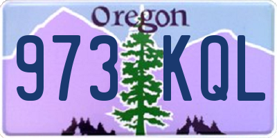 OR license plate 973KQL