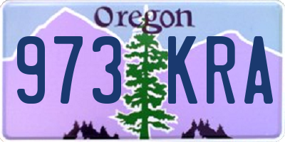 OR license plate 973KRA