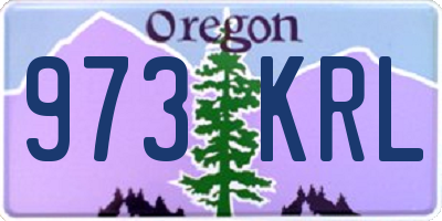 OR license plate 973KRL