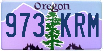 OR license plate 973KRM