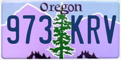 OR license plate 973KRV
