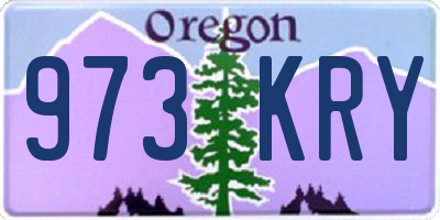 OR license plate 973KRY