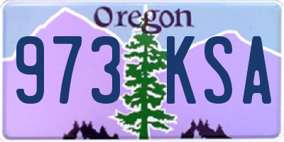 OR license plate 973KSA