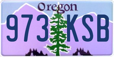 OR license plate 973KSB