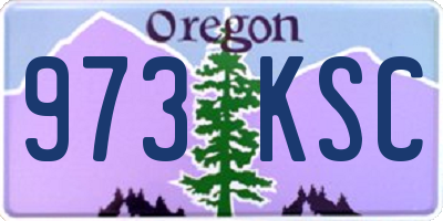 OR license plate 973KSC