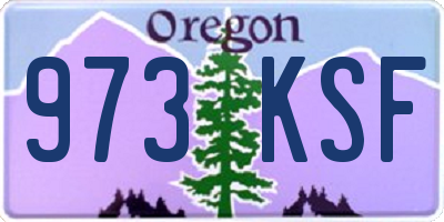 OR license plate 973KSF