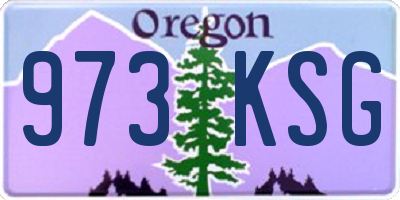 OR license plate 973KSG