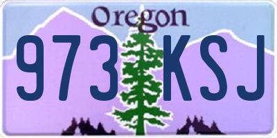 OR license plate 973KSJ