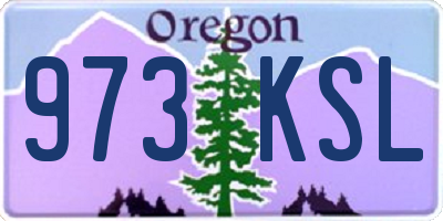 OR license plate 973KSL