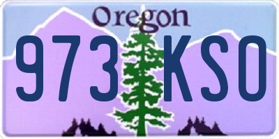 OR license plate 973KSO