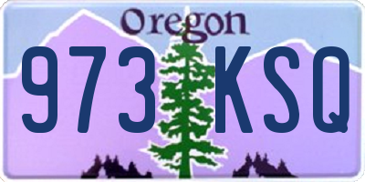 OR license plate 973KSQ