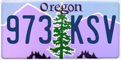 OR license plate 973KSV