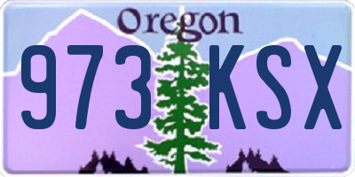 OR license plate 973KSX