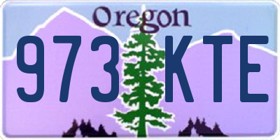 OR license plate 973KTE