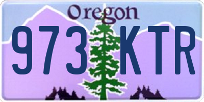 OR license plate 973KTR