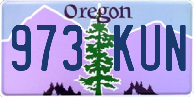 OR license plate 973KUN