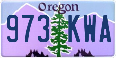 OR license plate 973KWA