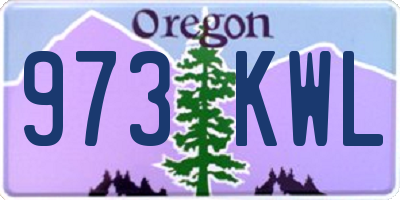 OR license plate 973KWL