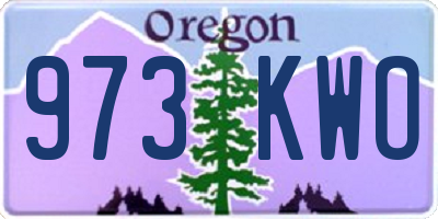 OR license plate 973KWO