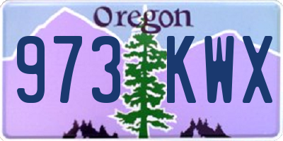 OR license plate 973KWX