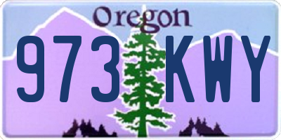 OR license plate 973KWY