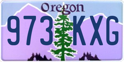 OR license plate 973KXG